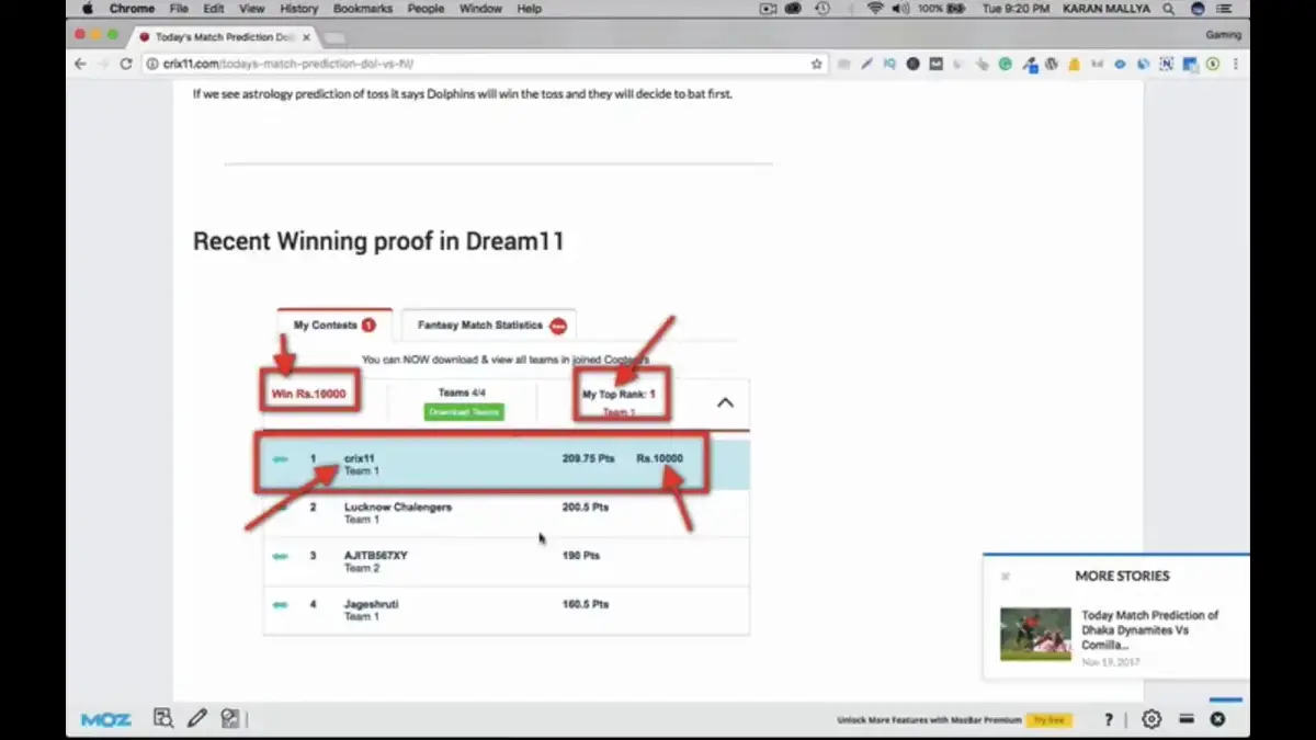 'Video thumbnail for [#1 Trending] Dream11 Tips And Tricks To Win Every Match'